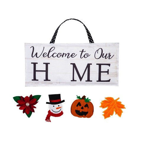 Monogram Market Welcome to Our Home Door Sign