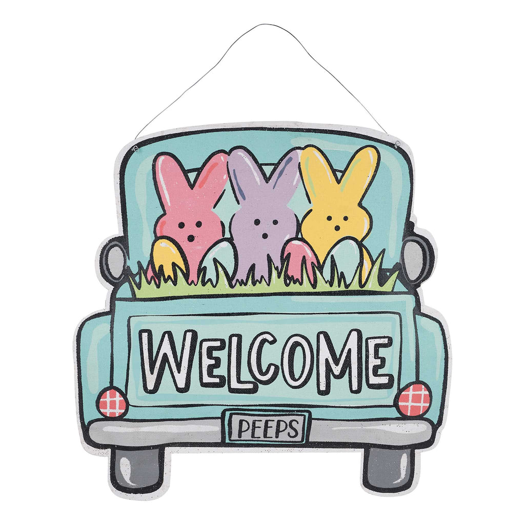 Reversible Welcome Peeps / Flower Truck Door Hanger - Monogram Market