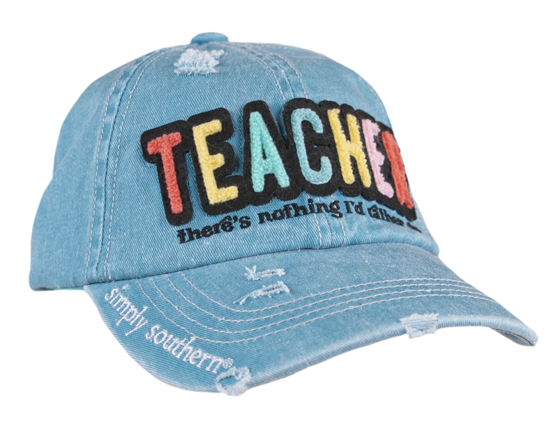 Simply Southern Chenille Teacher Hat - Monogram Market