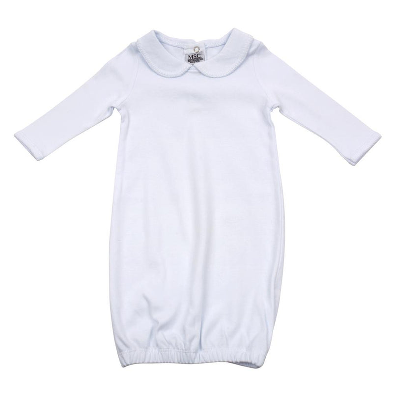 White Stitch Baby Day Gown, 0-6 Months - Monogram Market