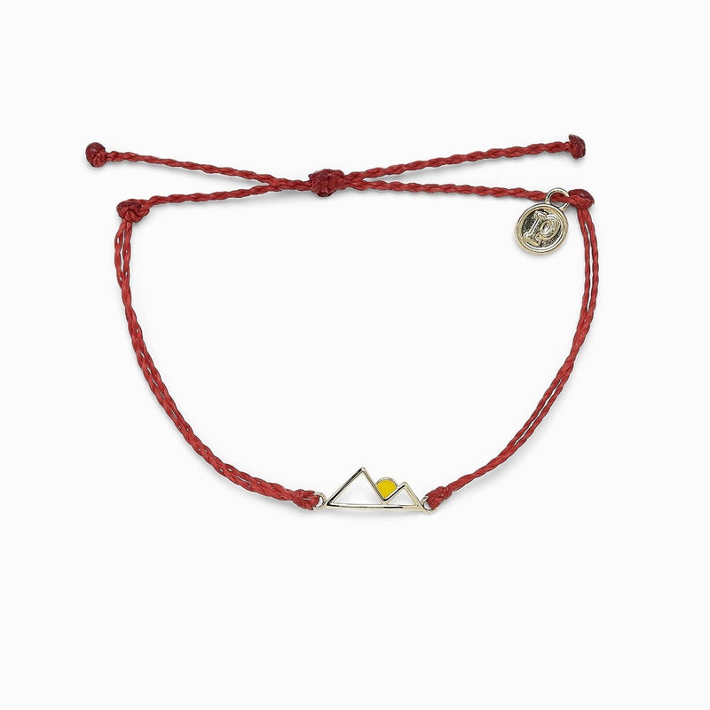 PuraVida, Gold Rising Sun Bracelet, Dark Red - Monogram Market