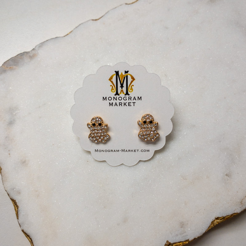 Sparkly Ghost Earrings - Monogram Market