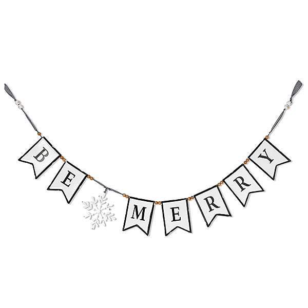 Metal “Be Merry” Christmas Banner - Monogram Market