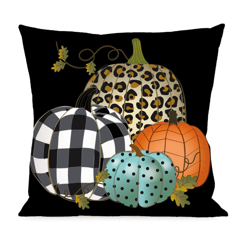 Interchangeable Pillow Cover - Mixed Print Pumpkins - Monogram Market