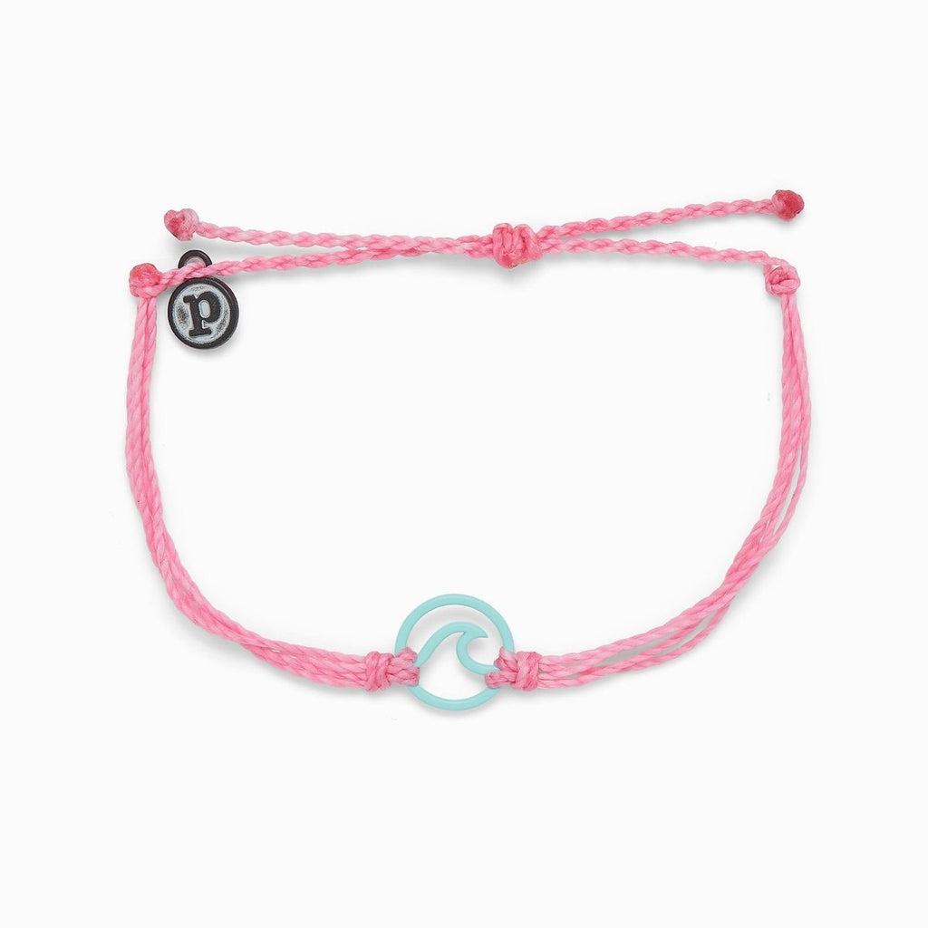 PuraVida, Aqua Enamel Wave Bracelet, Light Pink - Monogram Market
