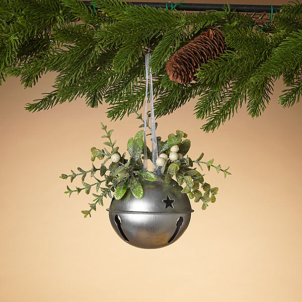 Bell and Mistletoe Ornament - Monogram Market