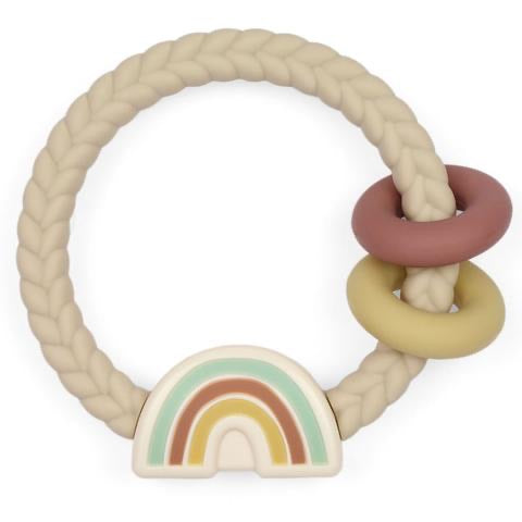 Itzy Ritzy - Rattle with Teething Rings - Monogram Market