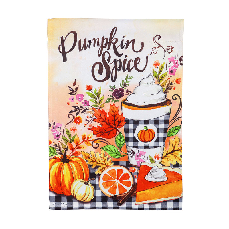 Pumpkin Spice Garden Suede Flag - Monogram Market