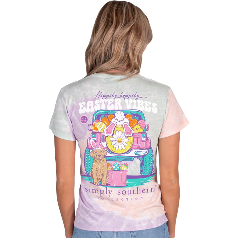 Simply Southern YOUTH Short Sleeve Tie Dye Tee - EASTER VIBES - Monogram Market