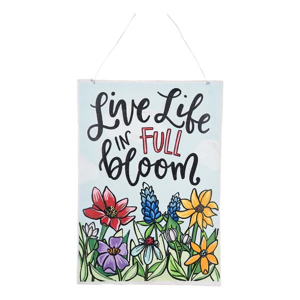 Reversible Live Life / Welcome Friends Door Hanger - Monogram Market