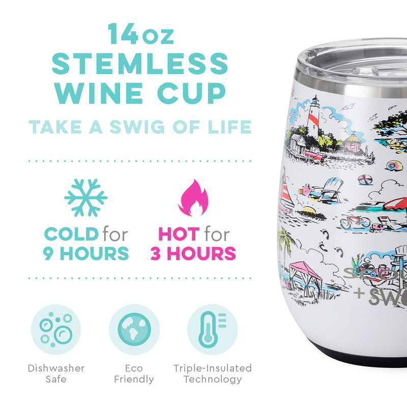 SCOUT + SWIG 14oz Stemless Wine Cup, Out of Office - Monogram Market