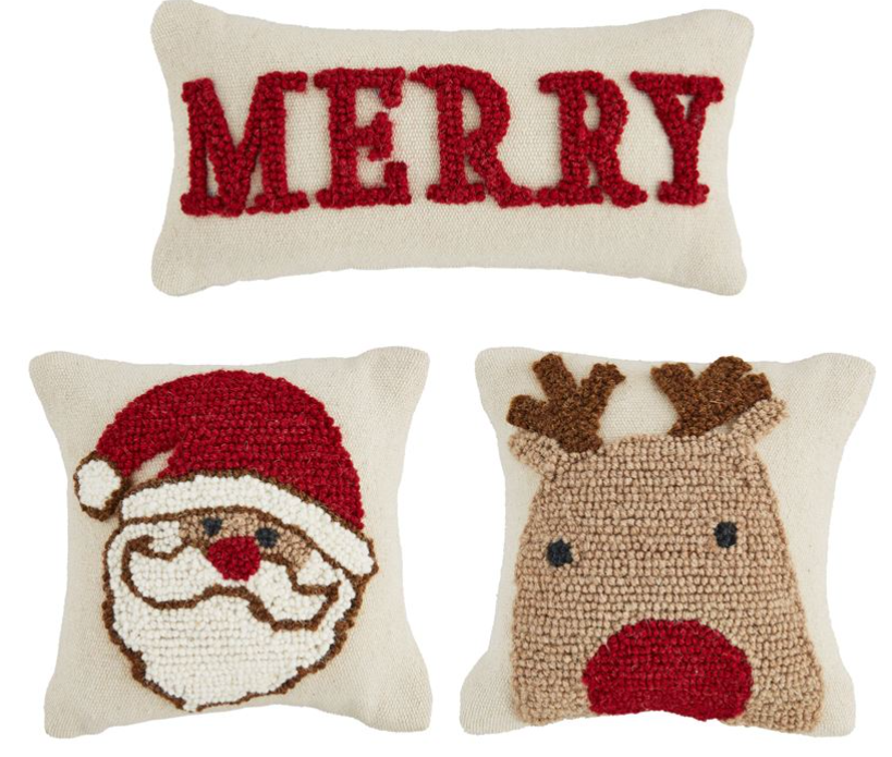 Holiday Pillows, Mud Pie Christmas Pillows