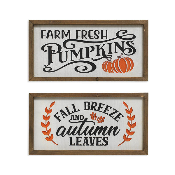 Wood Harvest Engraved Wall Signs
