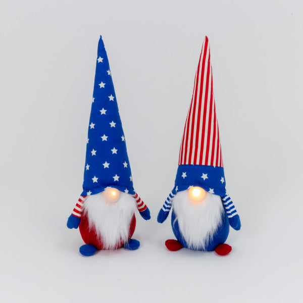 4th of July Lighted Americana Gnomes, 17.7" H - Monogram Market