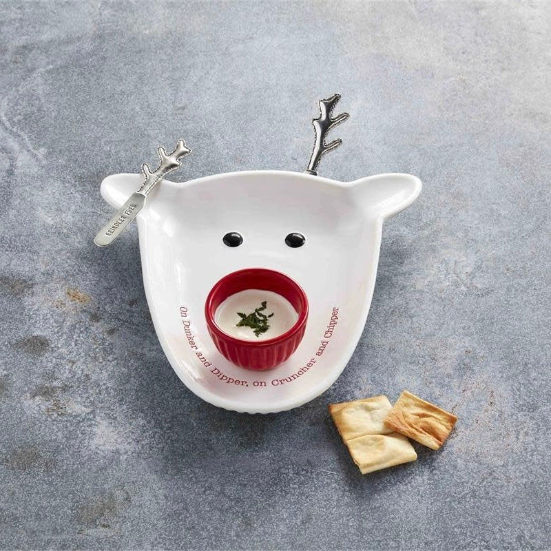 Mud Pie Reindeer Chip & Dip Set - Thumbnail 2