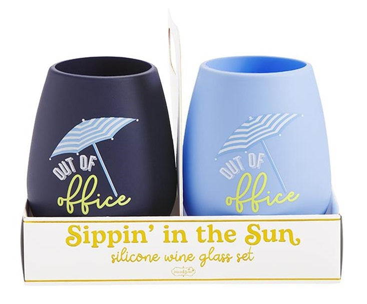 Mud Pie - Vacation Silicone Wine Cup Set - Monogram Market