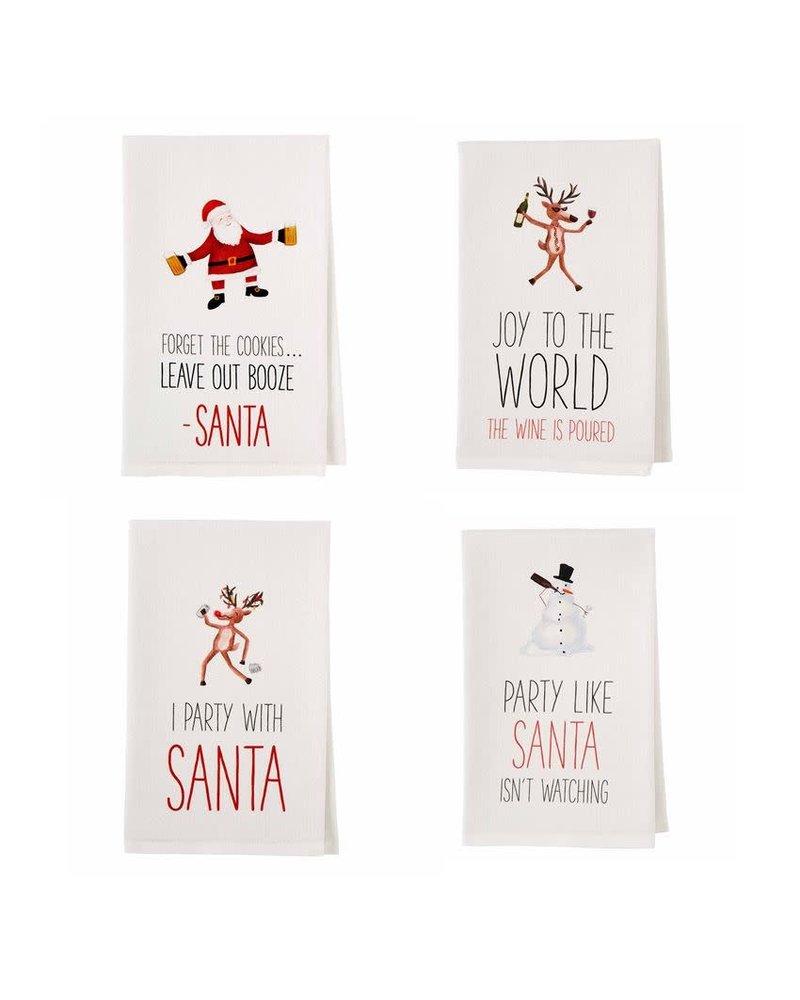 Mud Pie - Funny Drinking Christmas Towels - Monogram Market