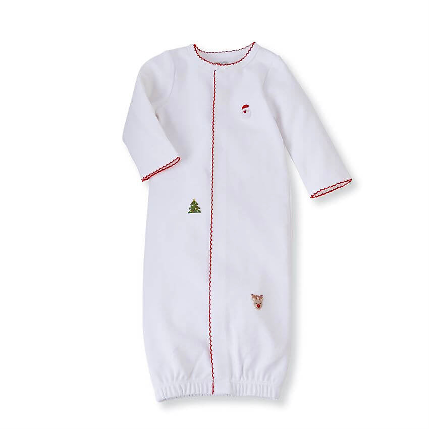 Mud Pie - Christmas French Knot Baby Gown - Monogram Market