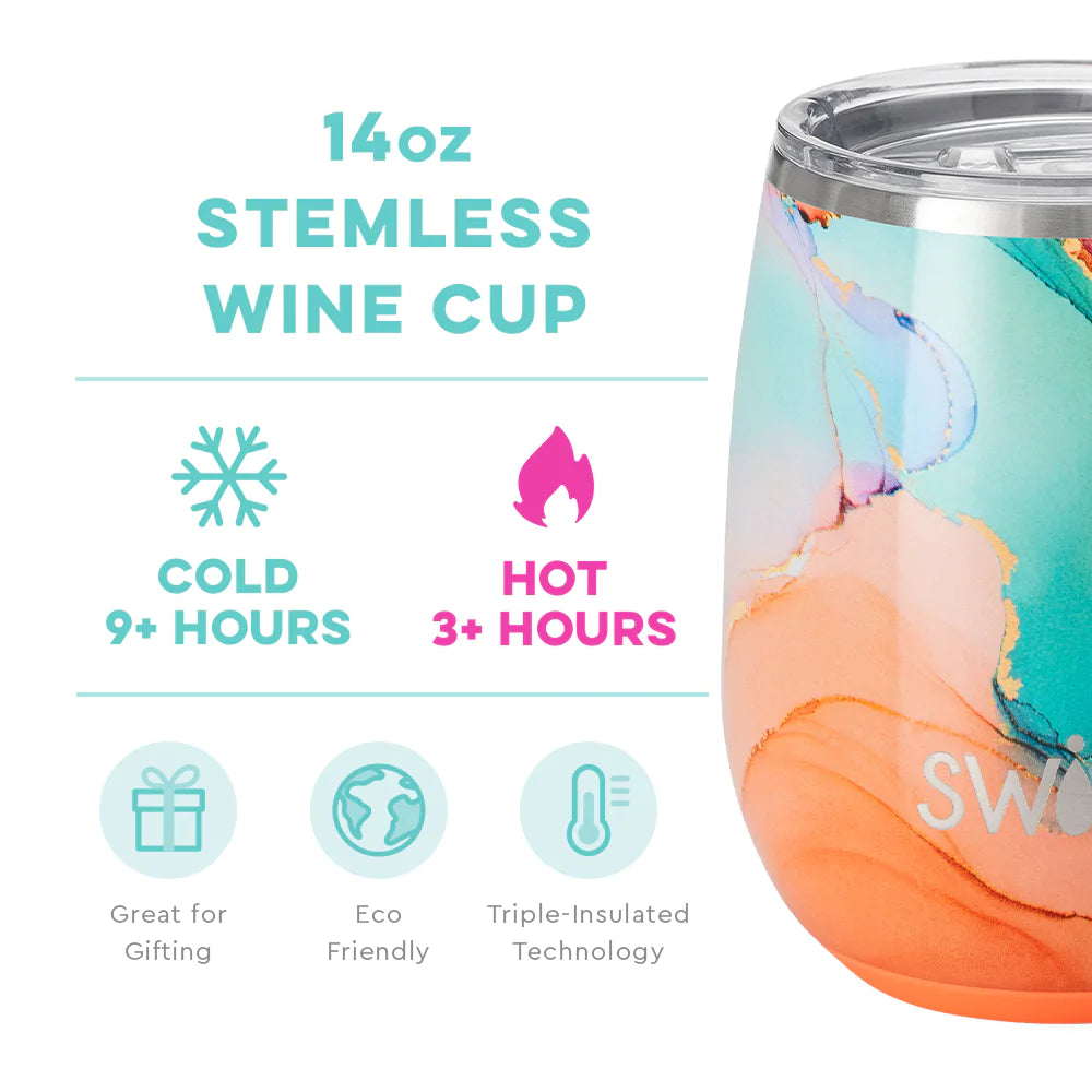 SWIG - 14 oz Stemless Wine Cup, Dreamsicle - Monogram Market