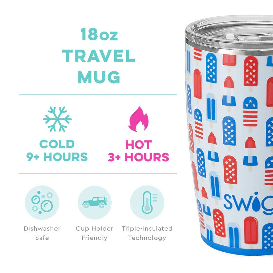 Swig Life 18oz Travel Mug | Insulated Stainless Steel Tumbler with Handle |  White