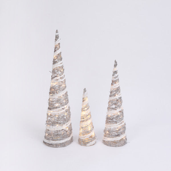 Battery Operated Lighted Christmas Cone Trees - Monogram Market